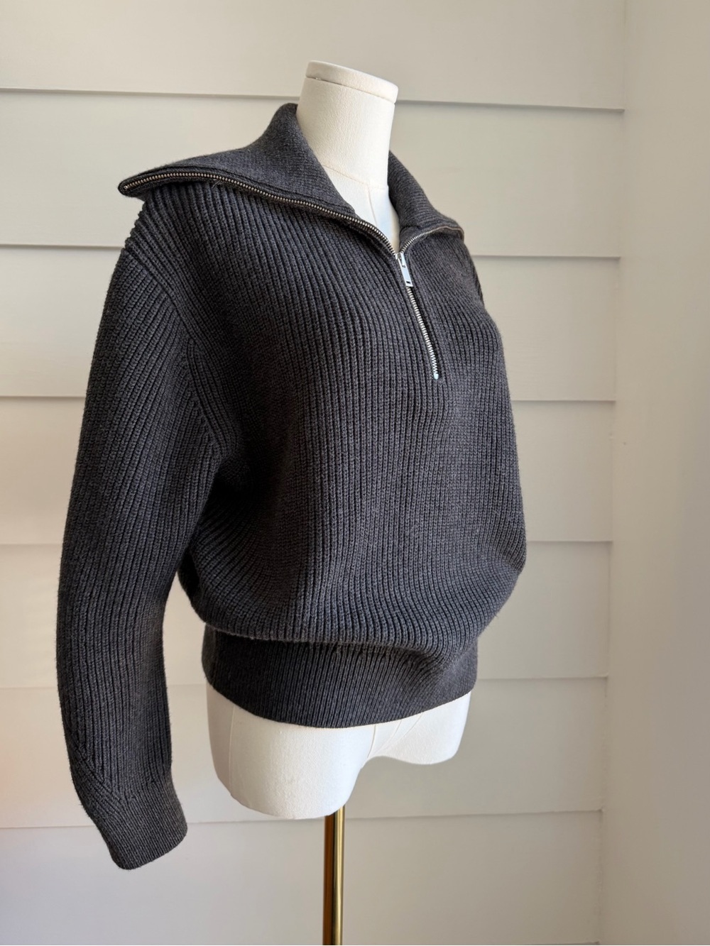 COS Wool and Cotton Half Zip Sweater Jumper size S - Picture 2 of 8